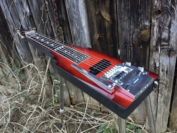 Red lap steel guitar