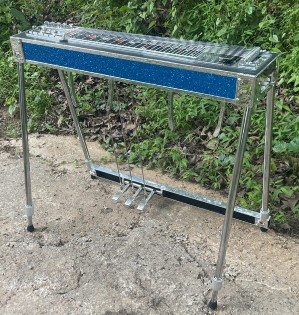 Rear apron Blue Glass Glitter pedal steel guitar