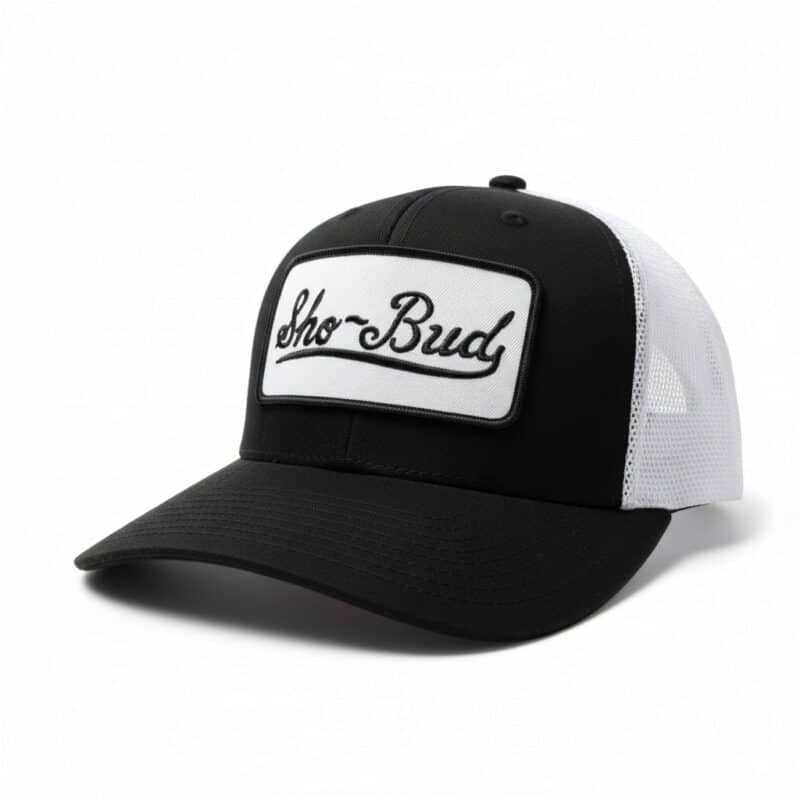 Black and White Sho-Bud Trucker Hat