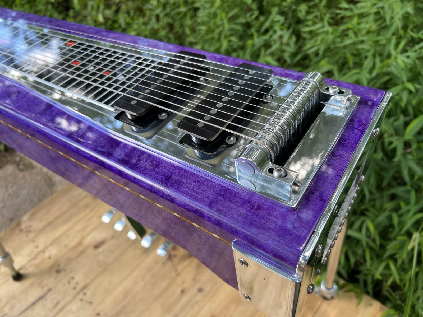 Pro VI pedal steel showing dual pickups
