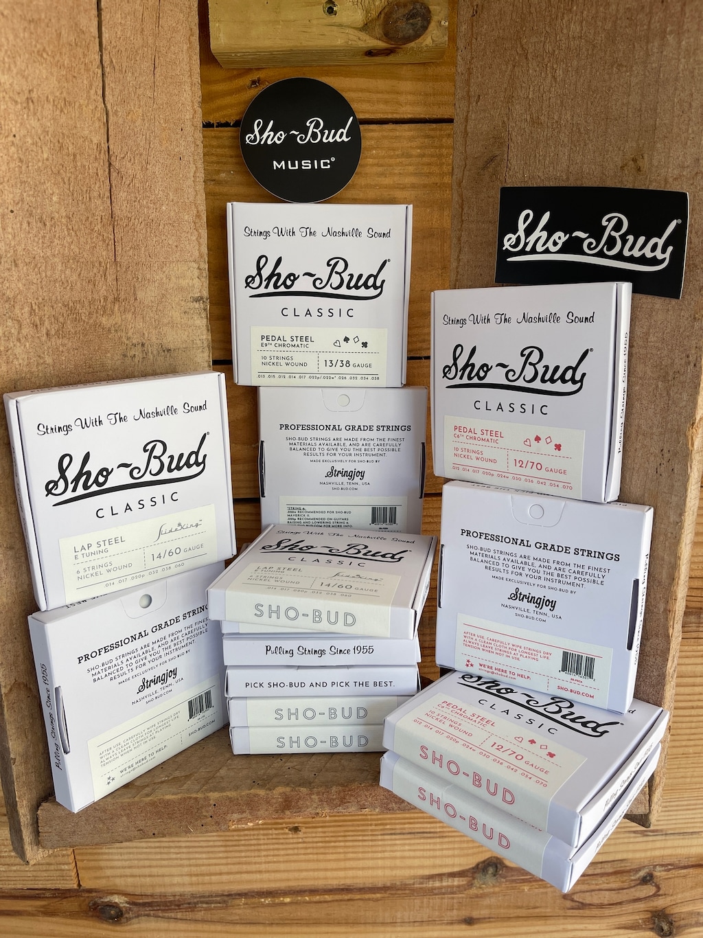 Display of Sho-Bud Classic strings