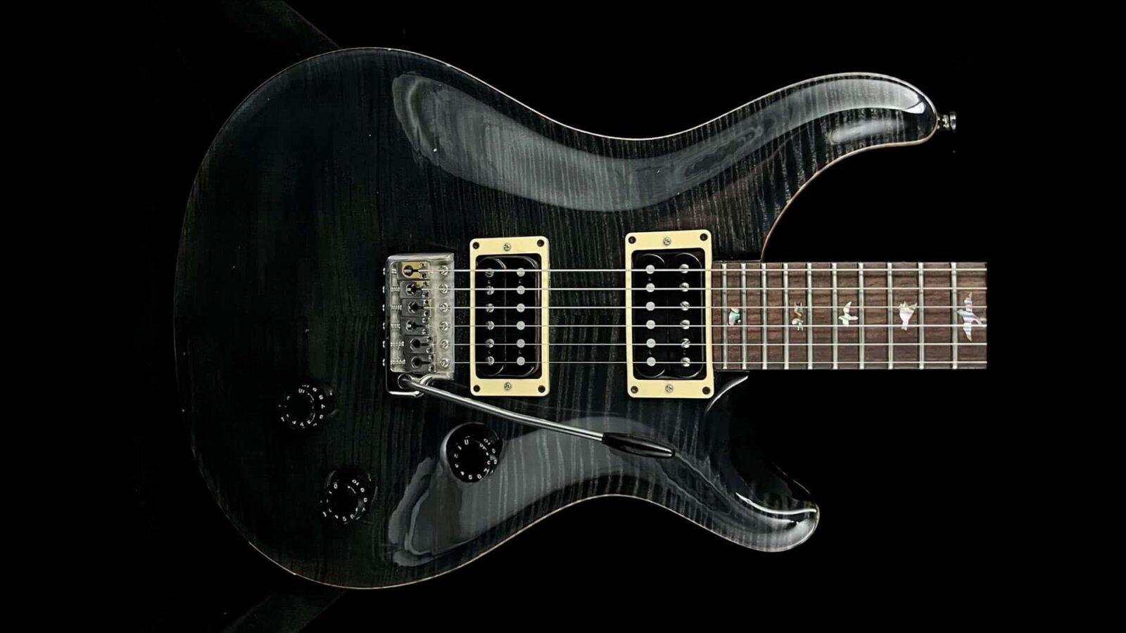 PRS Custom 24 10 Top Transparent Black 1996 - Image 7