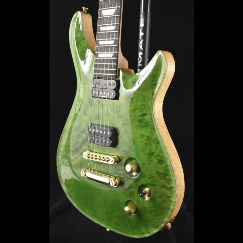 Roman Quicksilver Figured Maple & Korina Transparent Green Top