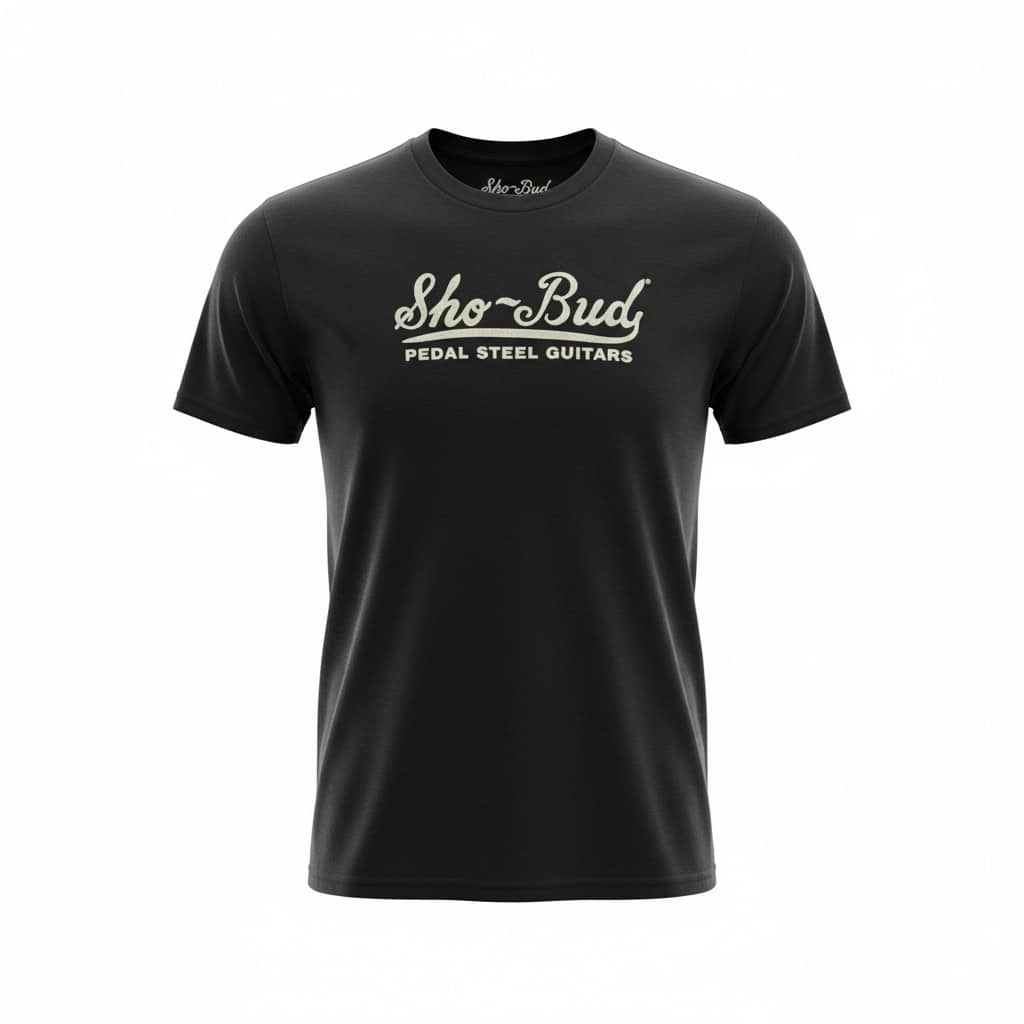 Vintage Black Sho-Bud Pedal Steel Guitar T-shirt
