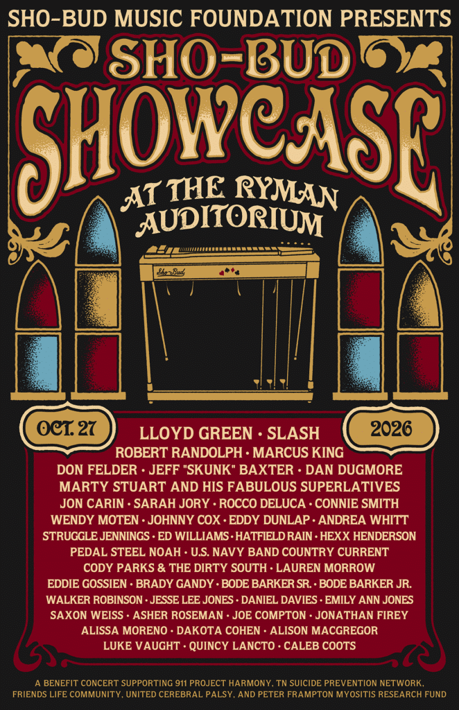 Sho-Bud Showcase at the Ryman Auditorium Oct 27, 2026 Official Poster